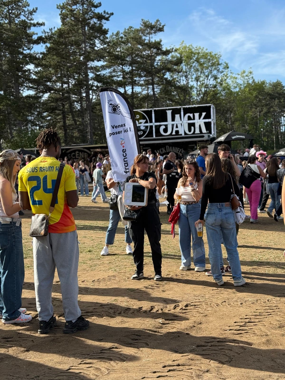 Badabooth portatile in azione a un festival all'aperto